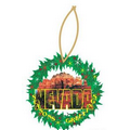 Red Rock Canyon Wreath Ornament w/ Clear Mirrored Back (10 Square Inch)